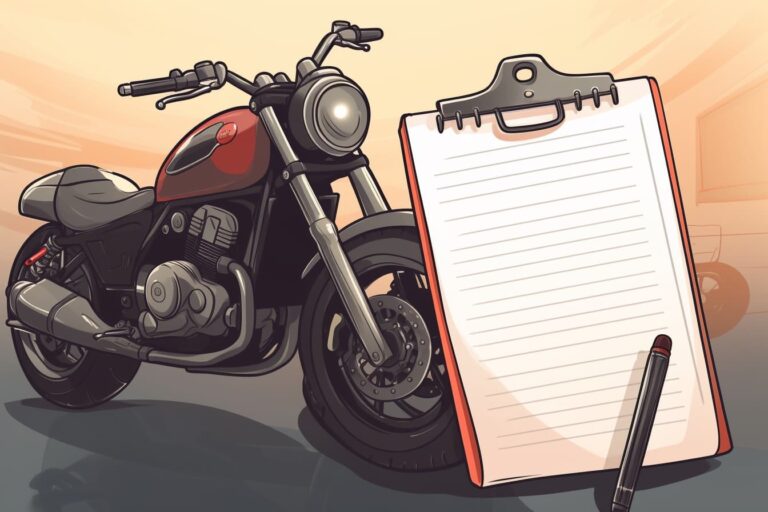 Motorcycle maintenance checklist graphic cover image