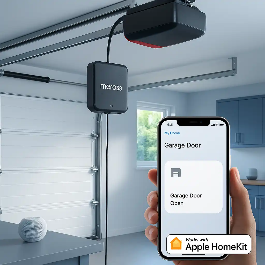 meross garage door opener apple homekit setup smart installation.jpg 20250605 | Installing a Meross Apple HomeKit-Compatible Garage Door Opener